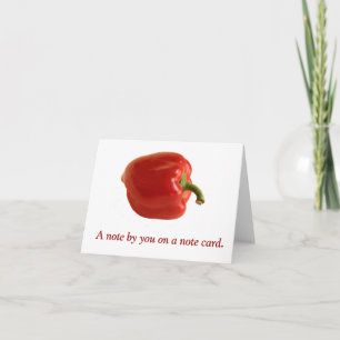 Red Bell Pepper Bright Photo on Card