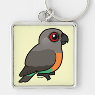 Red-bellied Parrot Keychain
