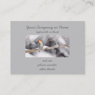 Red-Bellied Woodpecker Painting Original Bird Art Business Card