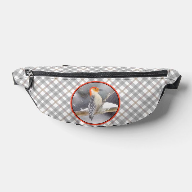 Red-Bellied Woodpecker Painting Original Bird Art Fanny Pack (Lay Down)