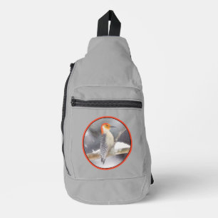 Red-Bellied Woodpecker Painting Original Bird Art Sling Bag