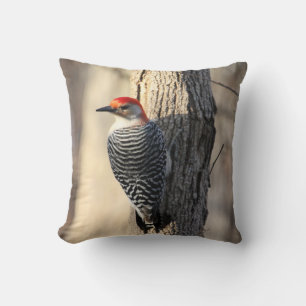 Red Bellied Woodpecker Throw Pillow