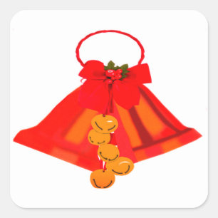 Red Bells and Holly Envelope Seals