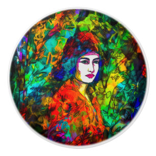Red Beret Ceramic Knob