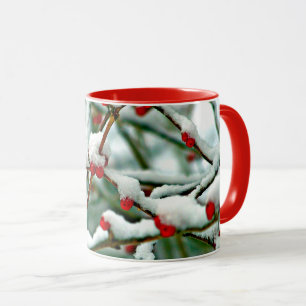 Red Berries in the Snow 2025 Mug