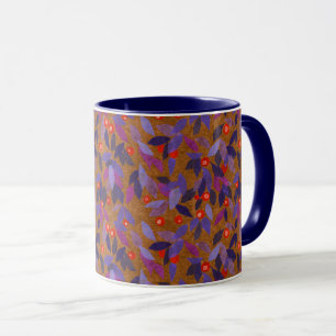 Red Berries Minimal Floral Pattern Simple Botany Mug