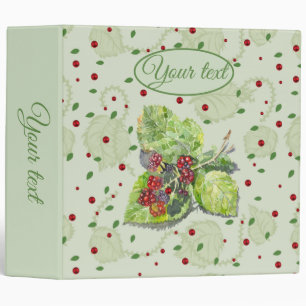 Red berries of blackberry binder