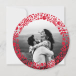 Red Berries Photo Frame Two-Sided Round Card<br><div class="desc">A cheerful round frame of red berries and leaves overlay your favourite photo for a unique and seasonal holiday card that that will stand out from the crowd. Don't forget to personalize the back with your own greeting, a personal message and your names. Punch a hole in the top of...</div>