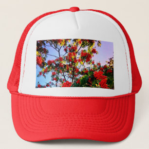 Red berries trucker hat