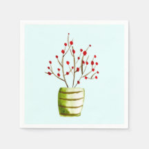 Red Berries watercolor Christmas