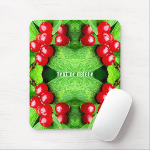 Red Berries With Raindrops Nature Personalized Mouse Pad