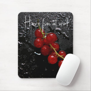 Red berry mouse pad