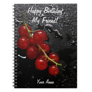 Red berry notebook
