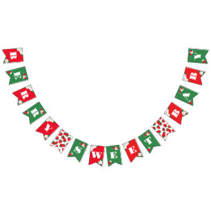 Red Berry Sweet Baby Strawberry Baby Shower Bunting Flags