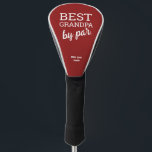 Red Best Grandpa by par Modern Typography Custom Golf Head Cover<br><div class="desc">Surprise your golf-loving grandpa with a meaningful and personalized gift – our "Best Grandpa by Par" Golf Head Cover. This custom head cover combines modern typography with a heartfelt message that will touch his heart. Red accent colour. Customize the head cover by adding the name of his grandchild or grandchildren,...</div>