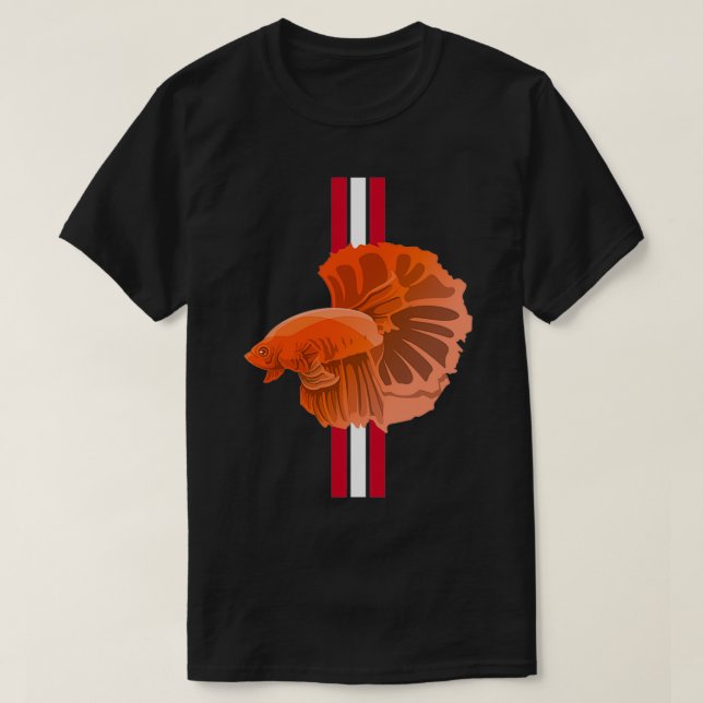 Red Betta Fish Classic TShirt (Design Front)