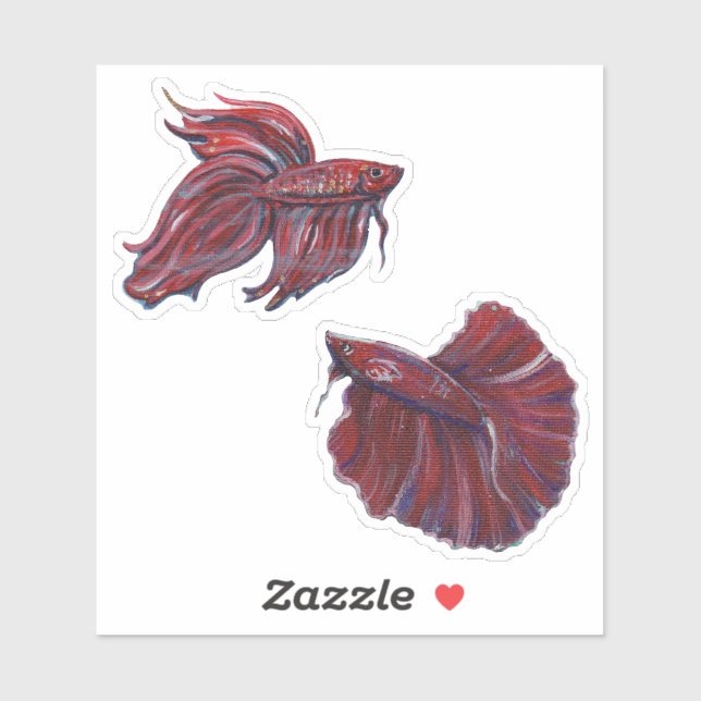 Red betta fish design by Renee Lavoie (Sheet)