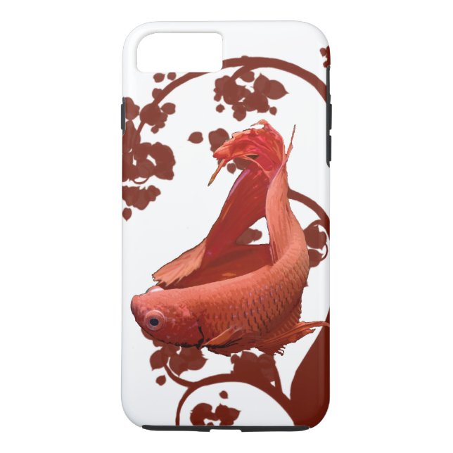 Red Betta Siamese Fighting Fish Case-Mate iPhone Case (Back)
