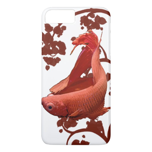 Red Betta Siamese Fighting Fish Case-Mate iPhone Case (Back)
