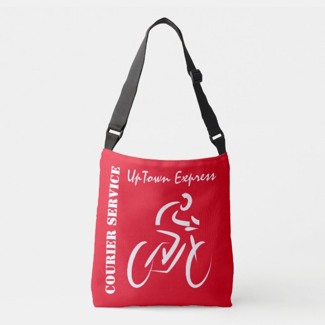 Red Bicycle Courier Cross Body Bag (Front)