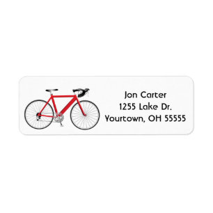 red bicycle on white