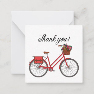Red Bicycle Thank You Card