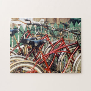 "Red Bicycles' Jigsaw Puzzle