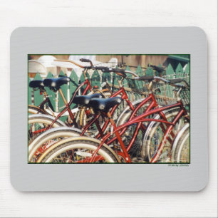 "Red Bicycles' Mousepad