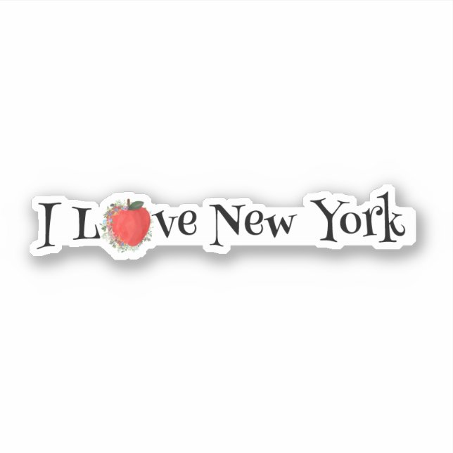 RED BIG APPLE I Love New York  (Front)