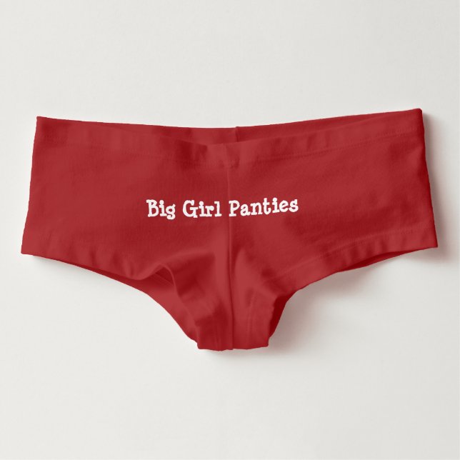 Red Big Girl Panties Beware Boyshorts Underwear (Front)