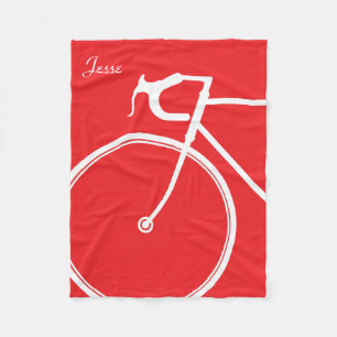 red bike fleece blanket