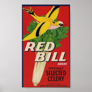red bill celery poster