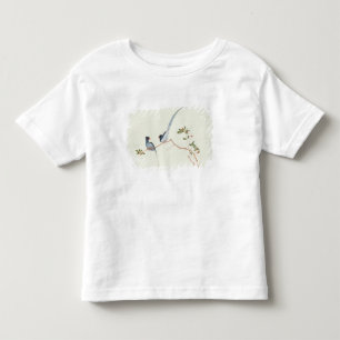 Red-billed blue magpies,a branch red berries toddler t-shirt