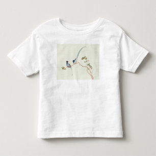 Red-billed blue magpies,a branch red berries toddler t-shirt