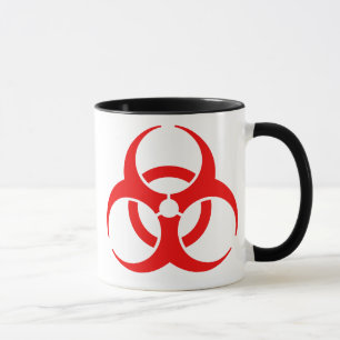 Red Biohazard Symbol Mug