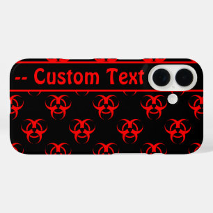 Red Biohazard w/ Custom Text Phone Case