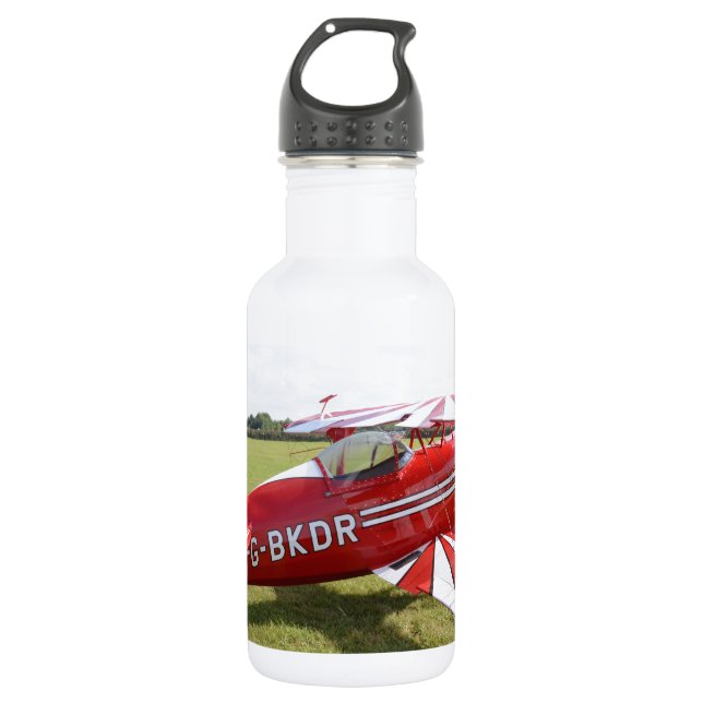 Red Biplane 532 Ml Water Bottle (Front)