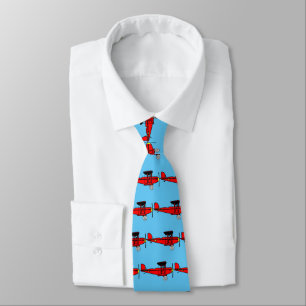 Red Biplane Tie