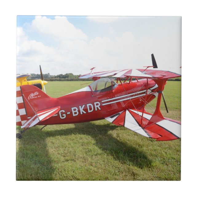 Red Biplane Tile (Front)