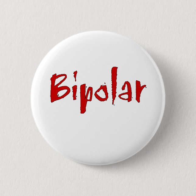 Red Bipolar 2 Inch Round Button (Front)