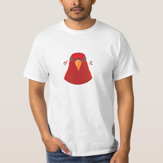 Red birb "GUMI" T-Shirt (Front)