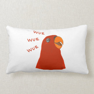 Red birb "GUMI" wuewuewuewuewue.....staring II Lumbar Pillow