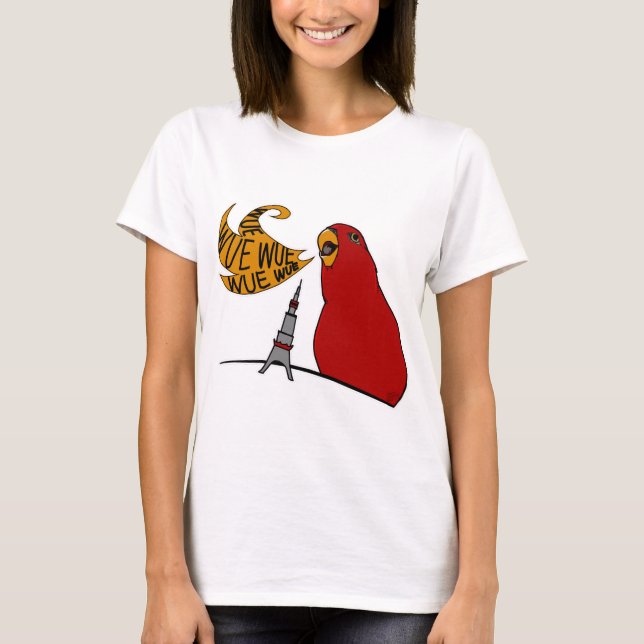 Red birb "GUMIZILLA" wuewuewue... T-Shirt (Devant)