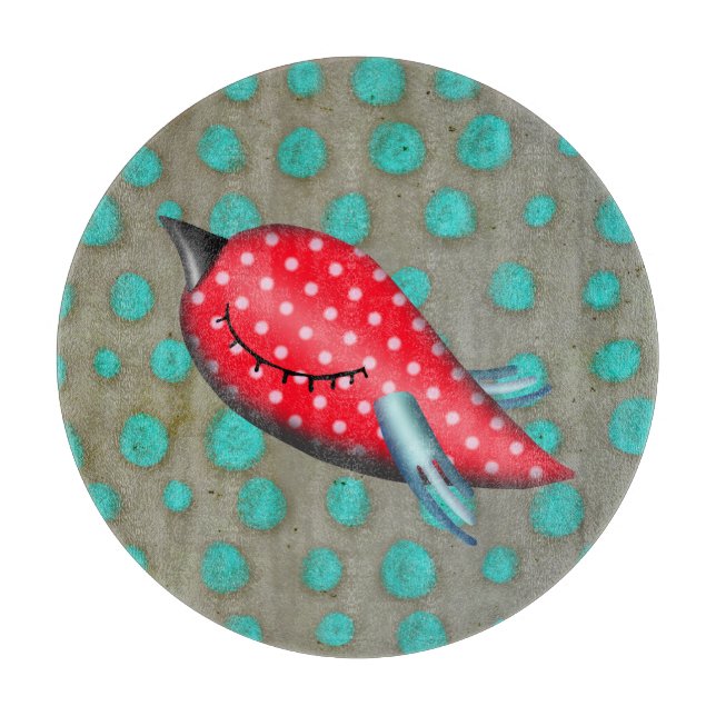 Red Bird Cutting Board (Front)