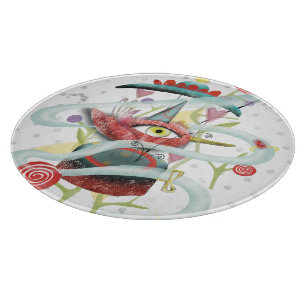Red Bird Cutting Board