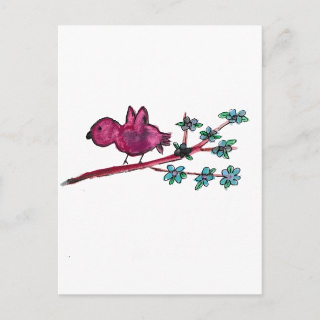 Red Bird Postcard (Front)