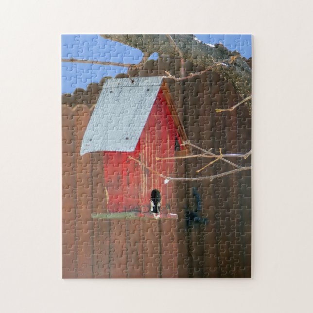 Red Birdhouse Jigsaw Puzzle (Vertical)