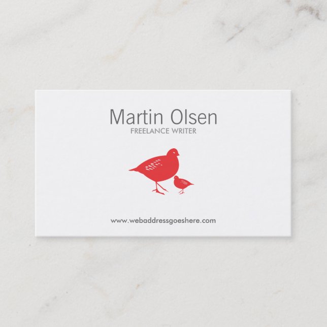 RED BIRDS Business Card (Front)
