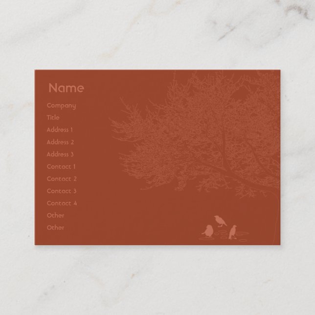Red Birds - Chubby Business Card (Front)