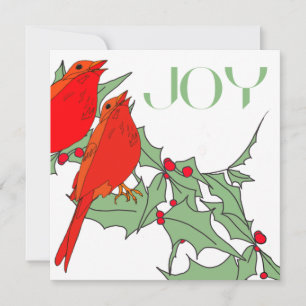 Red Birds Holiday Card